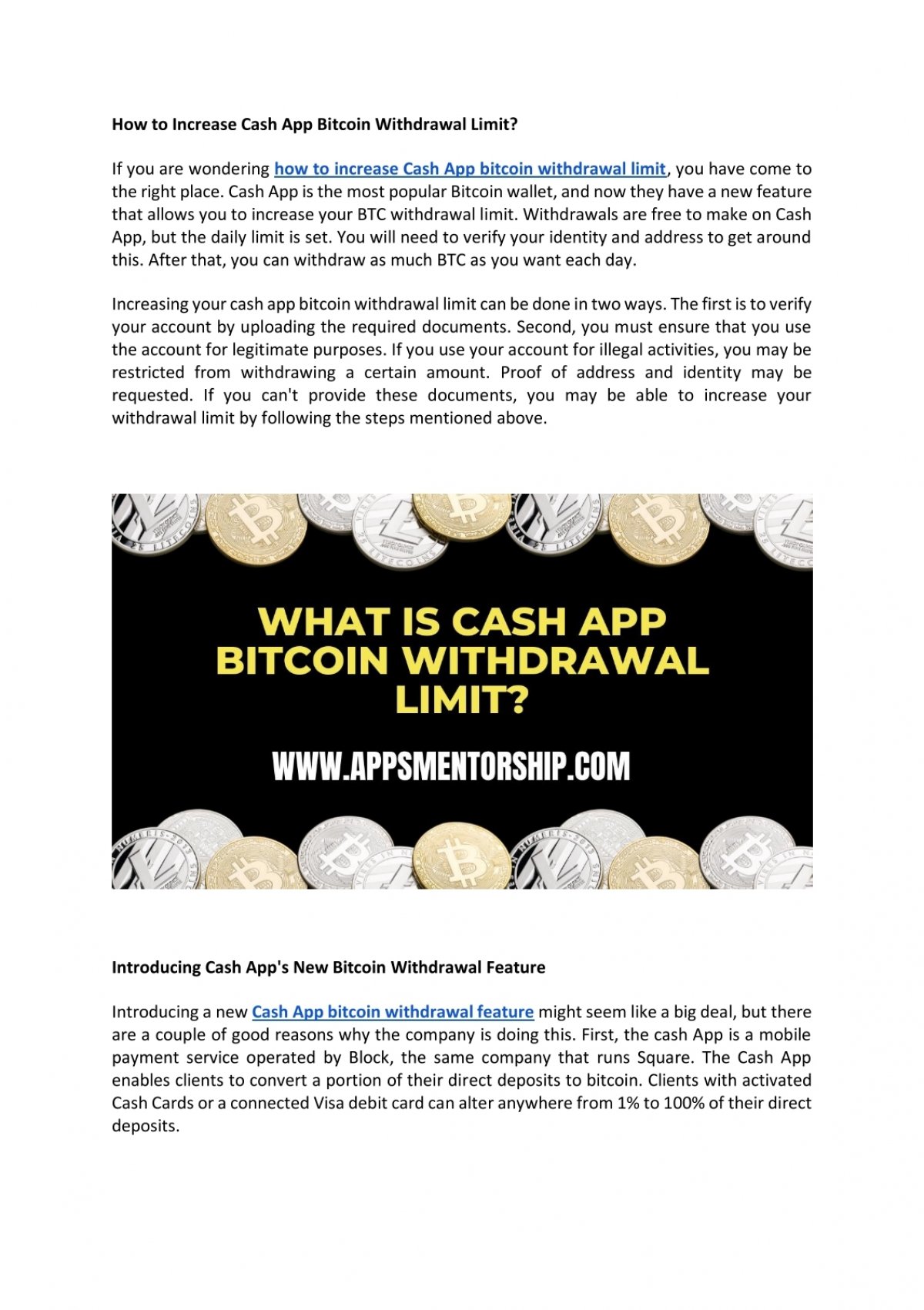 How to Increase Cash App Bitcoin Withdrawal Limit