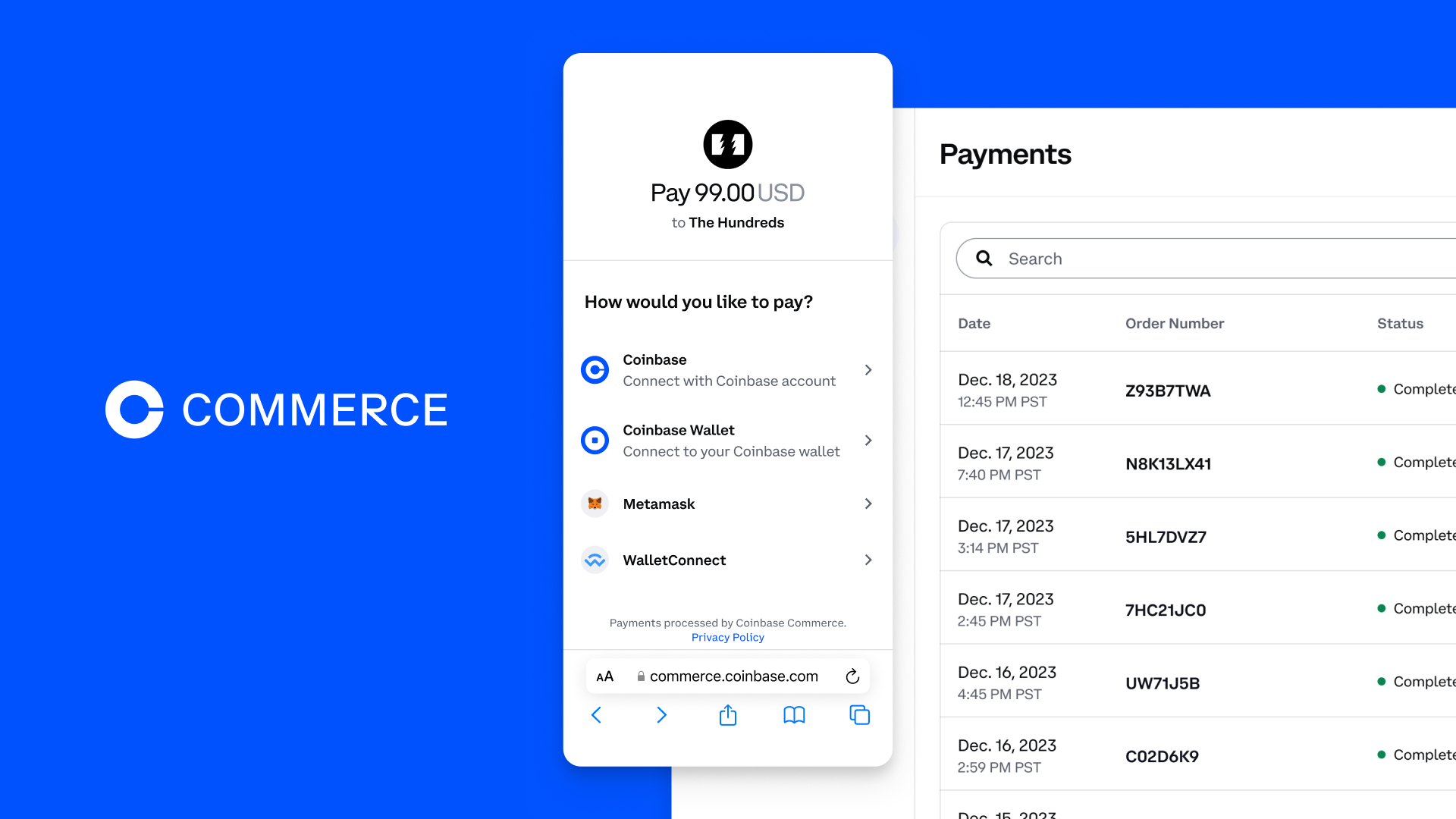 How to pay with cryptocurrency via Coinbase Commerce?