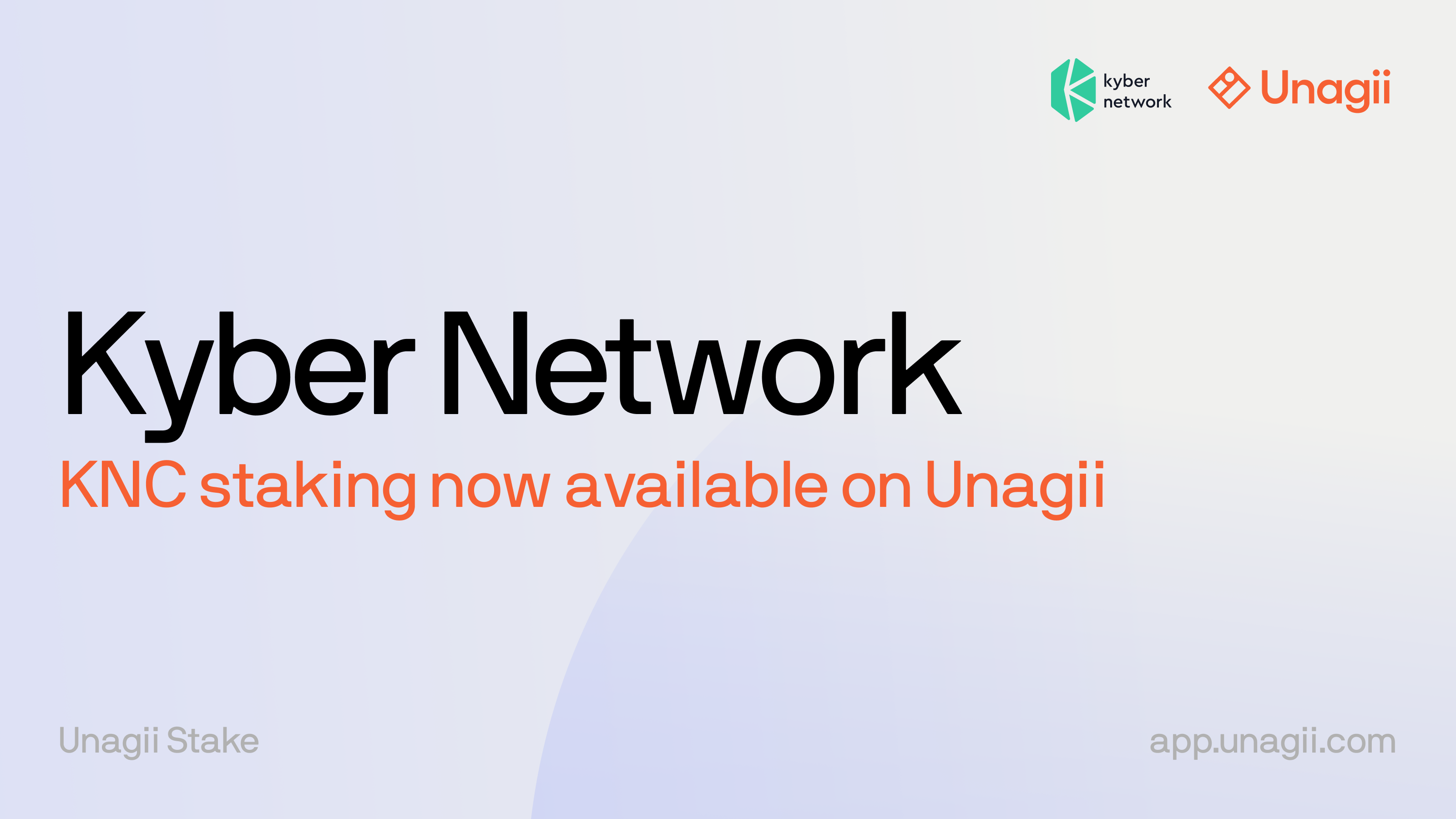 Introducing Kyber Network (KNC) staking on Unagii