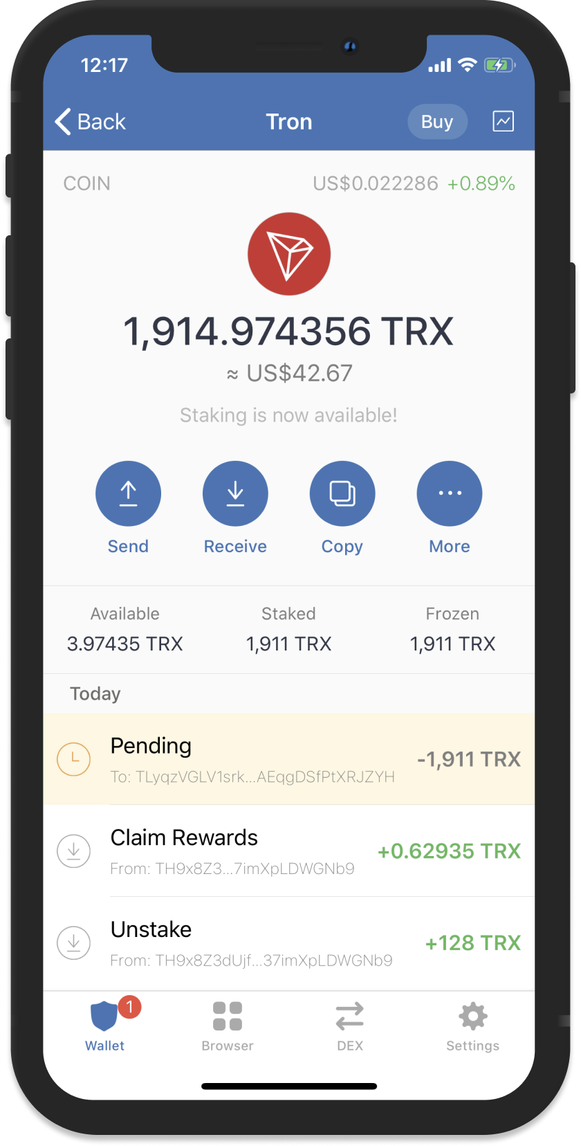 Tron Staking - Stake TRX | Ledger