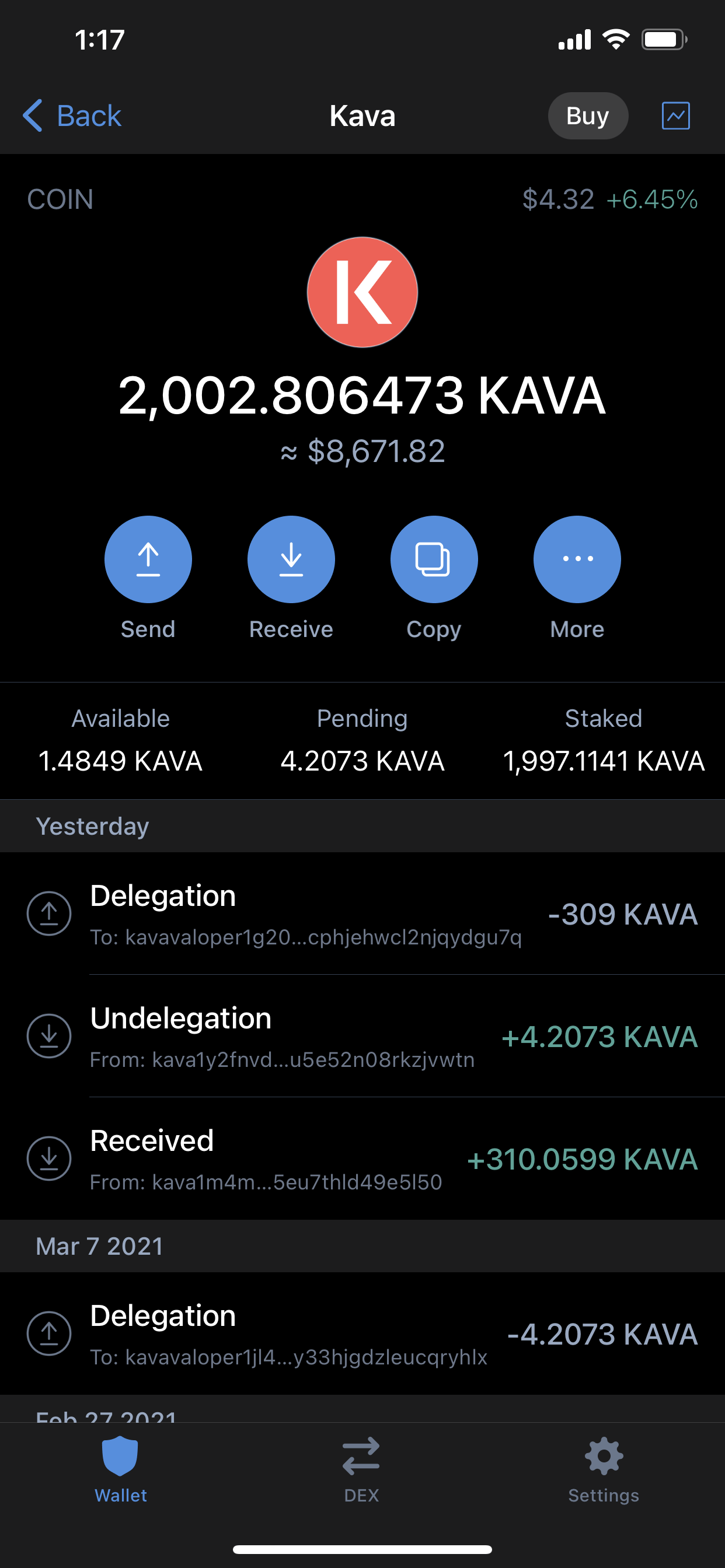 Kava (KAVA) crypto staking | stake your KAVA and earn rewards!