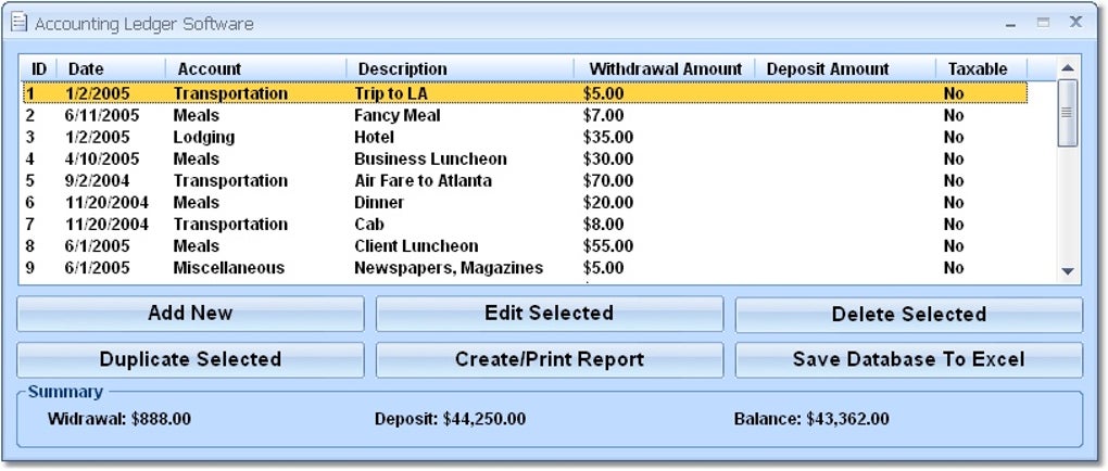 Ledger Book | Acounting Software