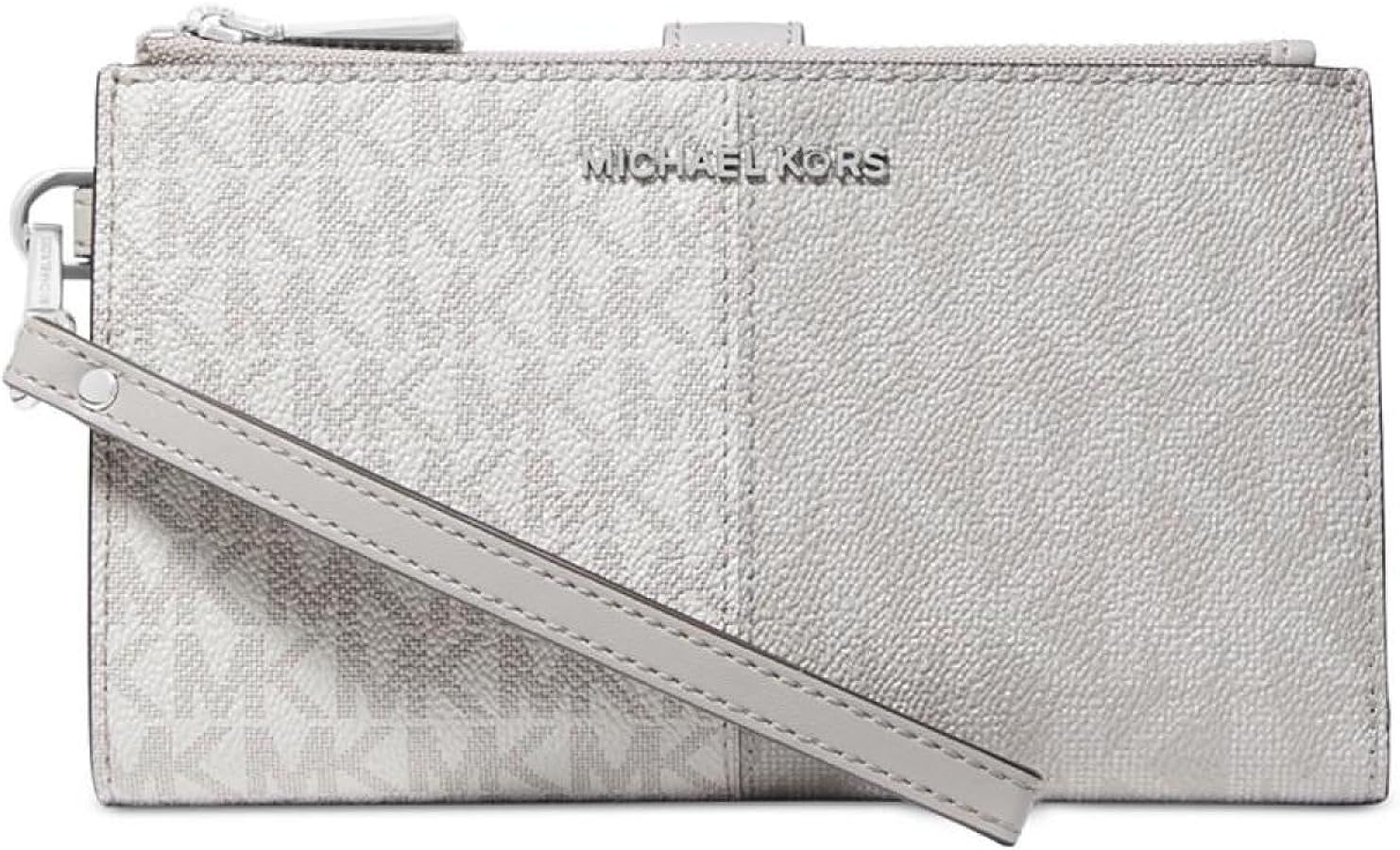 MICHAEL KORS Jet Set Travel Double-Zip Wristlet 35F8GTVW0BBROWN | OfficeMate