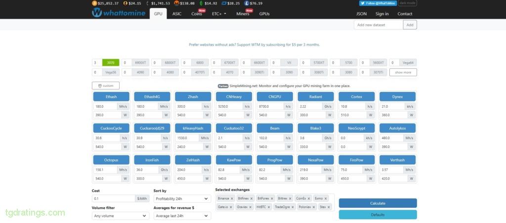 ⛏ Mining Calculator | Kryptex