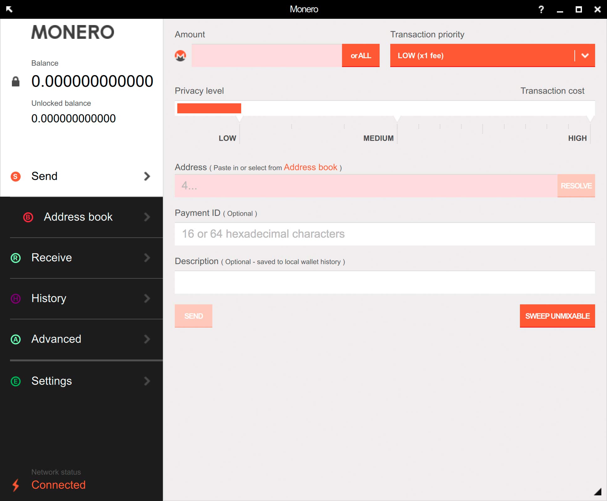 Feather: a free Monero wallet