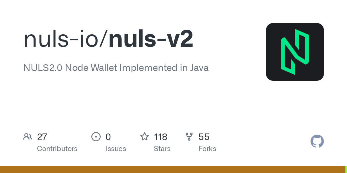 GitHub - nuls-io/nuls-v2: NULS Node Wallet Implemented in Java