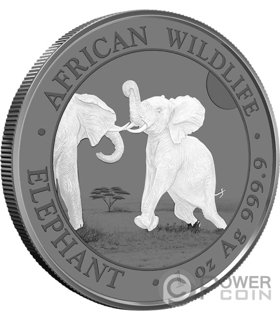 African Wildlife: Somalia Elephant 1 oz Silver - coinmag.fun