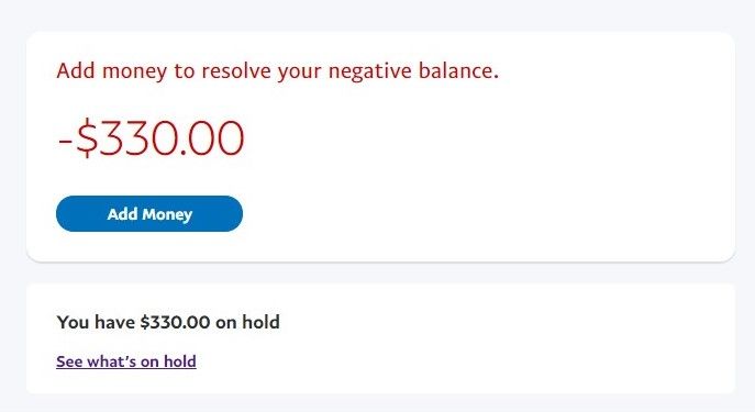 PayPal Negative Balance and Debt - LegalBeagles Forum