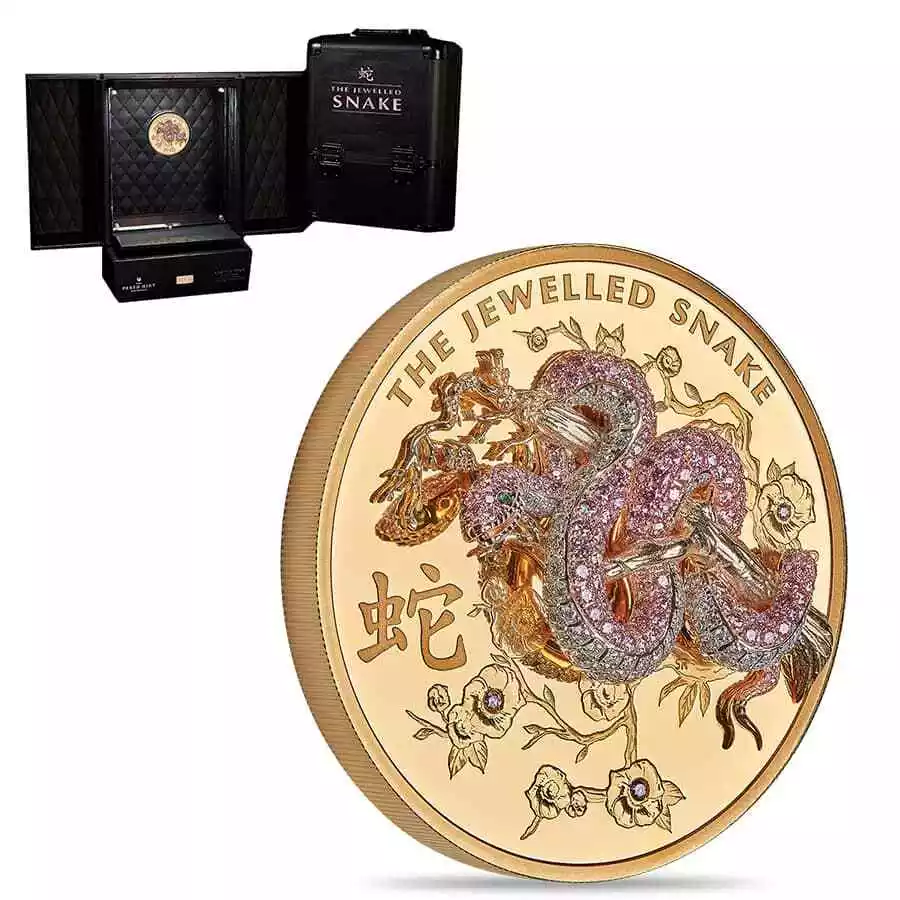 THE JEWELLED SNAKE ARGYLE PINK DIAMOND COIN - LIMITED EDITION 8/8