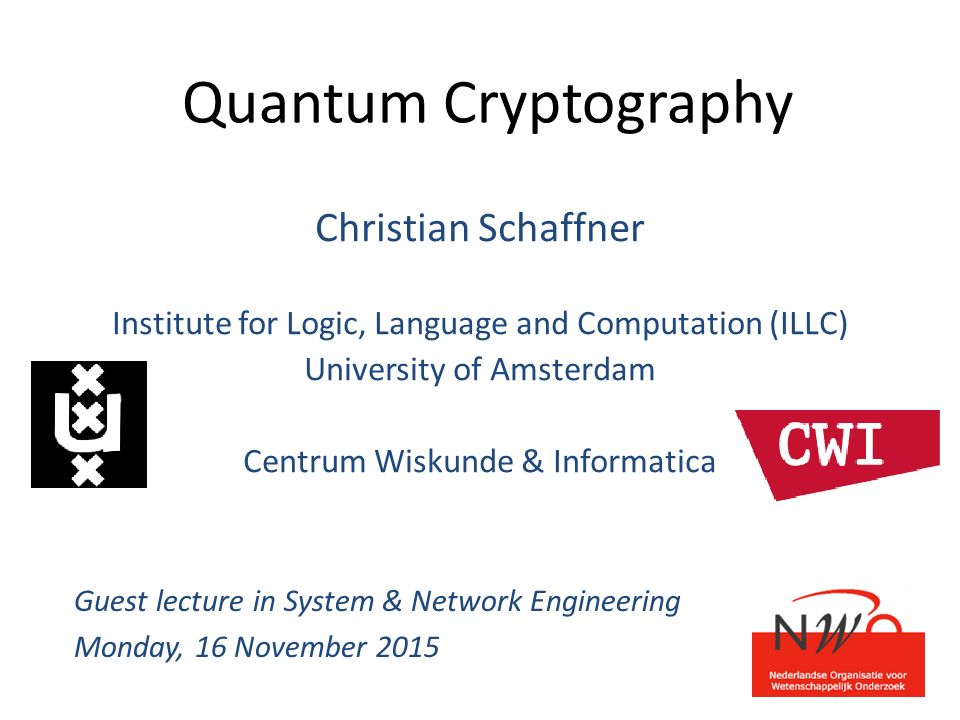 Applied Quantum Cryptography | Optical Quantum Communication Theory Group