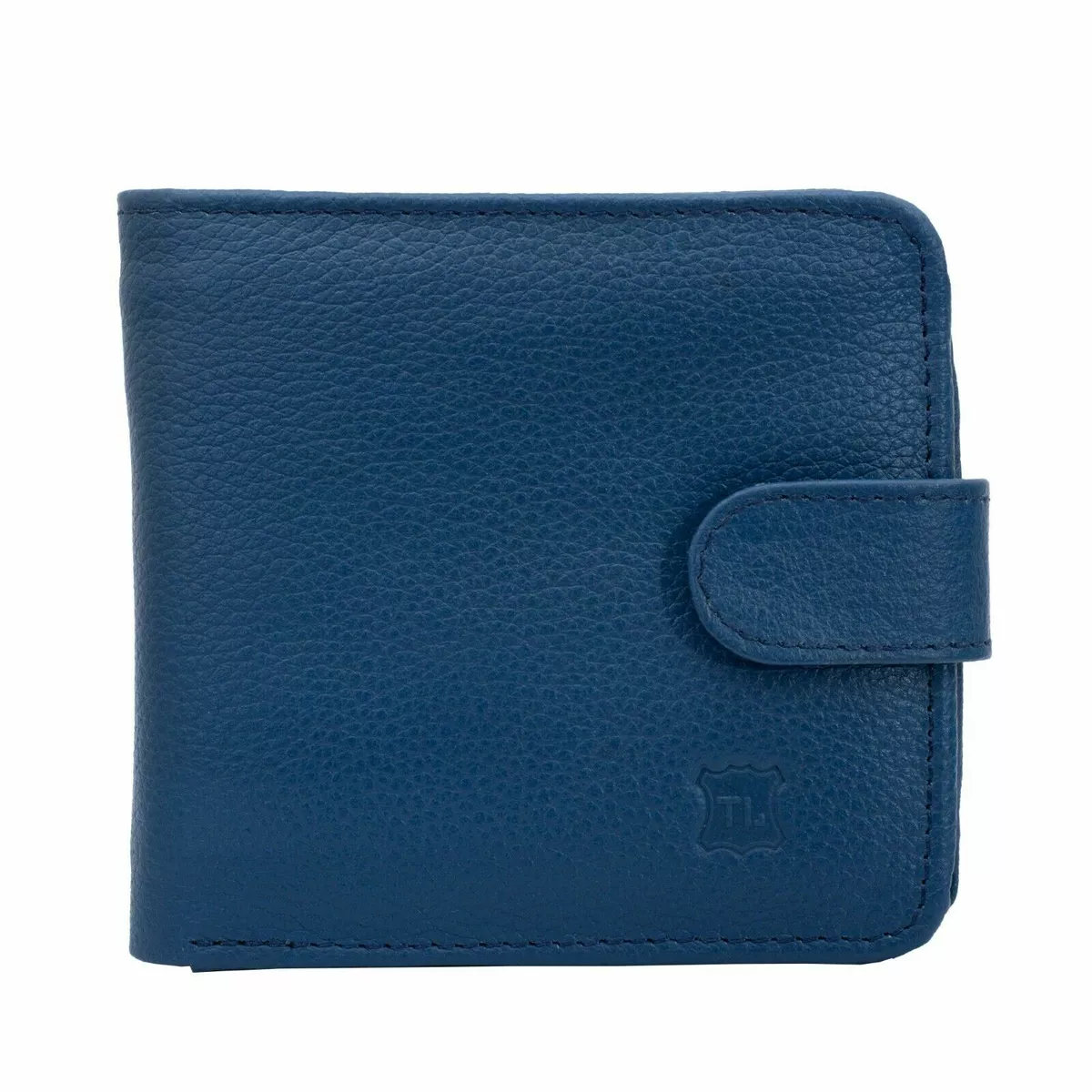 Light Blue Minimalist Wallet With Coin Pocket by Carré Royal