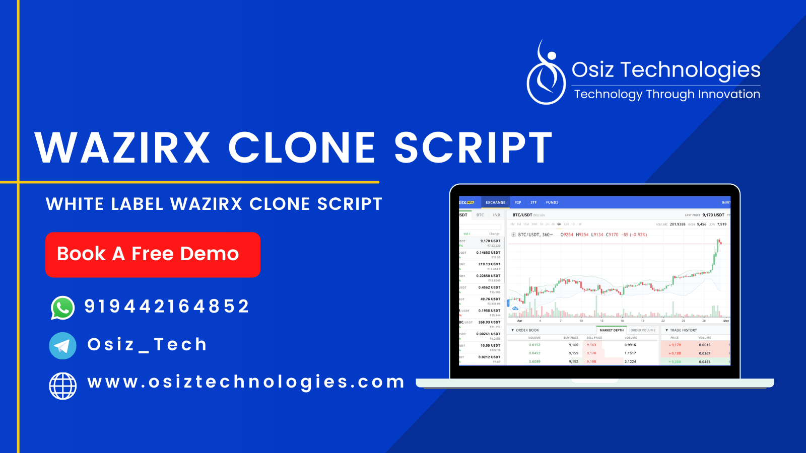 Cryptocurrency Exchange Clone Script | Osiz Technologies