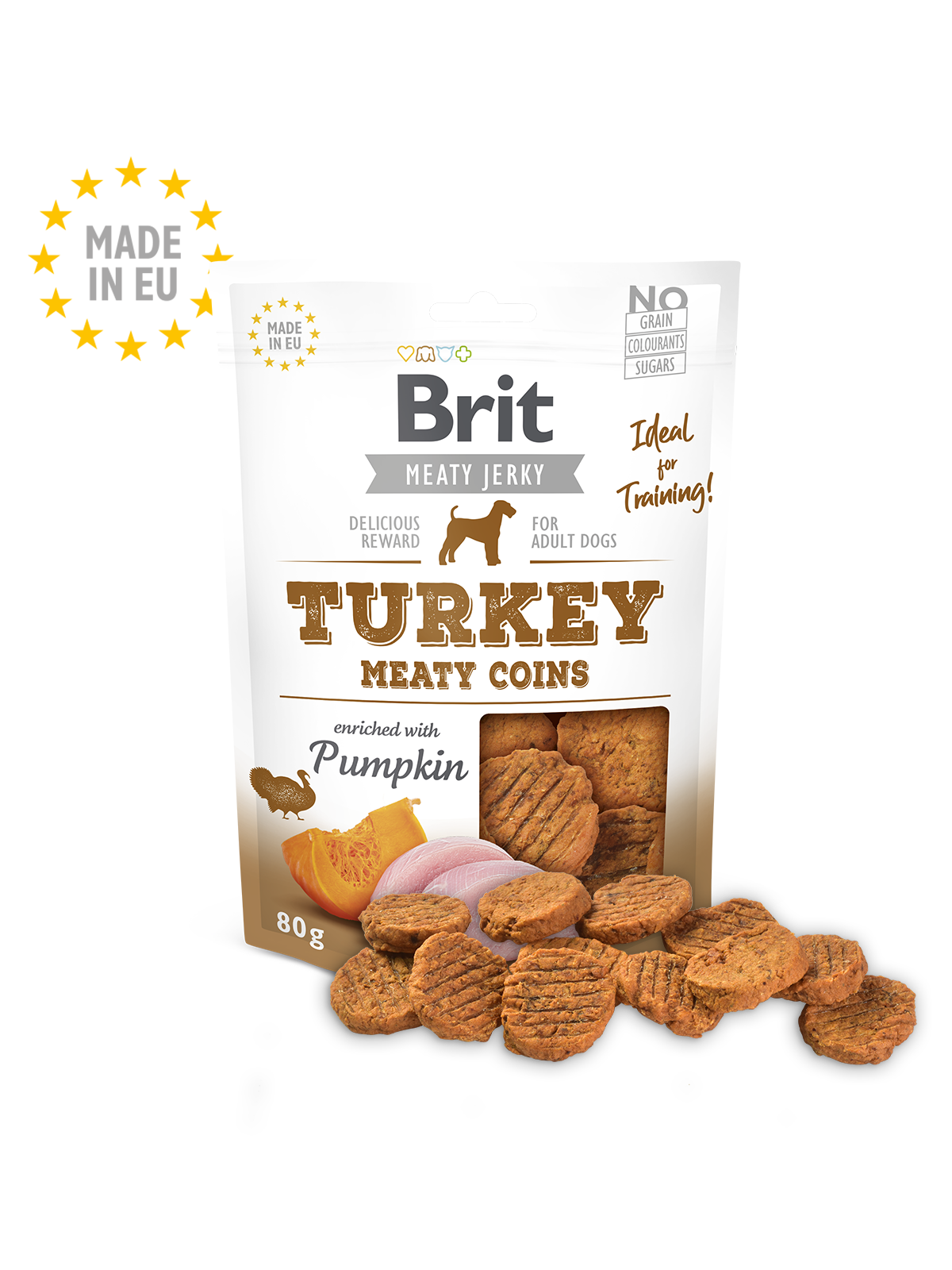 Brit Jerky Snack - Turkey Meaty coins 80 g - coinmag.fun