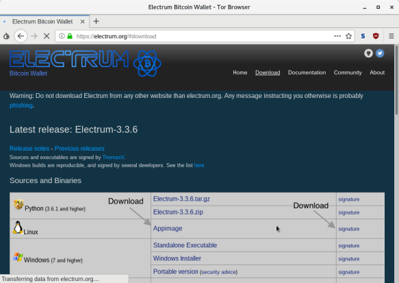 Electrum Bitcoin Wallet