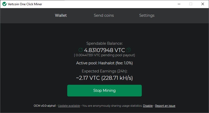 Vertcoin 1-Click Miner: Walkthrough and Guide - CoinCentral