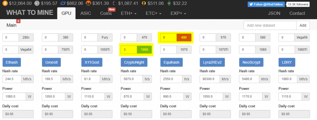 Crypto Mining - GPU Hash Calculator and Power Consumption >> Stelareum