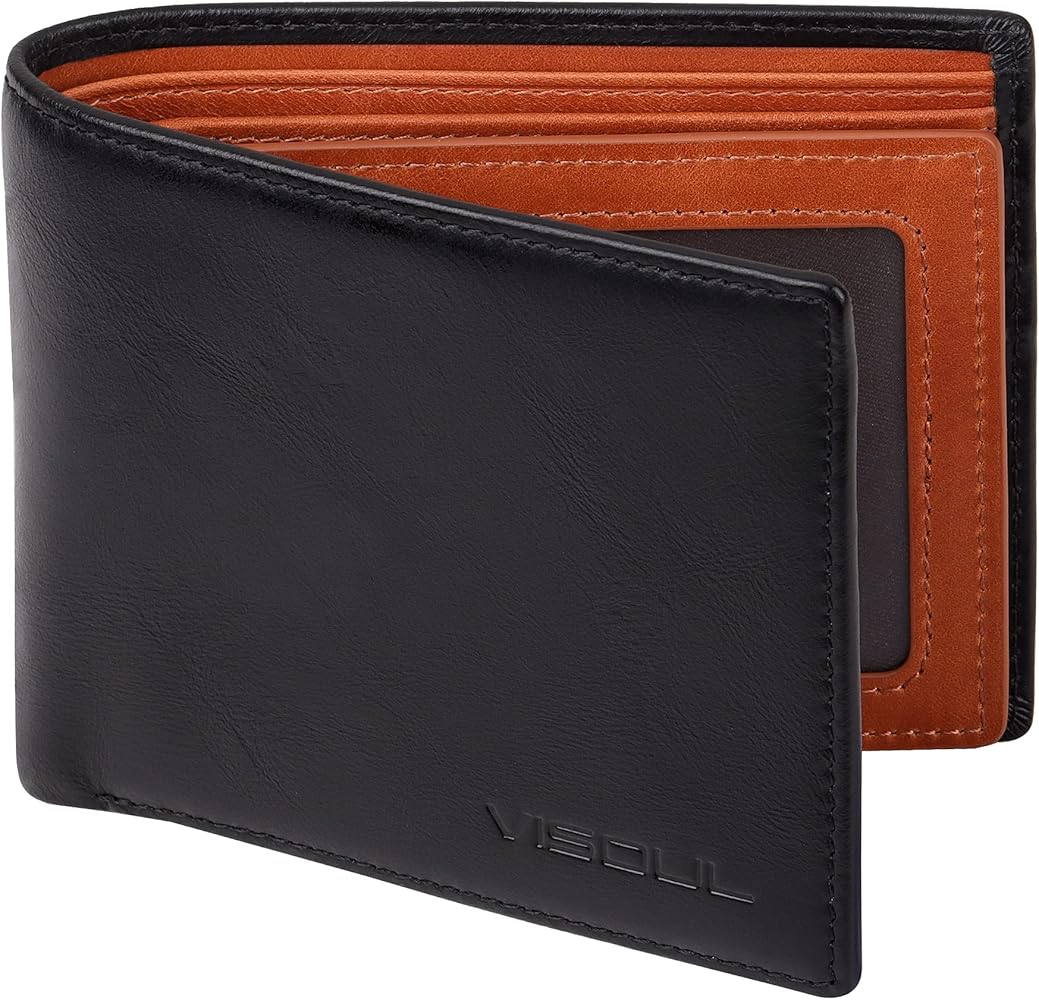 Flat Leather Card Case 2 ID, Black | Card Holders | SageBrown