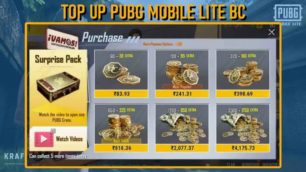 PUBG Lite 35 L Coin Buy | Instant Delivery - MTCGAME