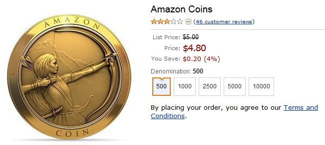 10, Amazon Coins Only $ (Regularly $)