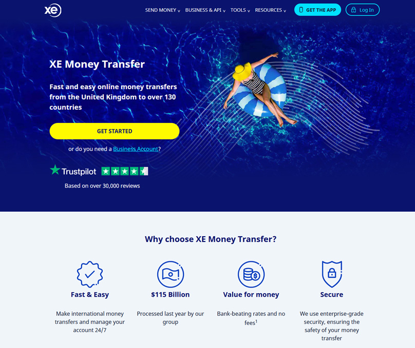 XE Review: Rates, Fees & Safety | TopMoneyCompare